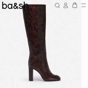 ba&sh Snakeskin Heeled Boots